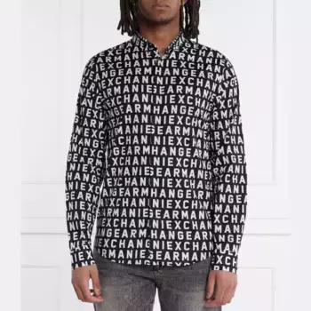 Рубашка узкого кроя Armani Exchange, черный
