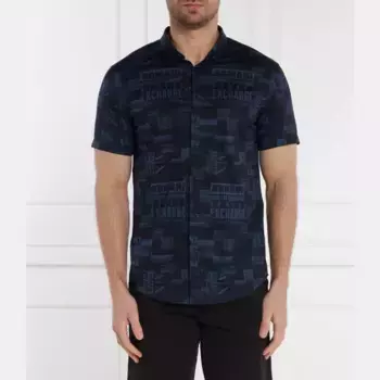 Рубашка узкого кроя Armani Exchange, синий