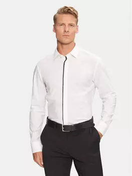 Рубашка узкого кроя Boss, белый