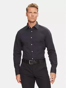 Рубашка узкого кроя Boss, синий