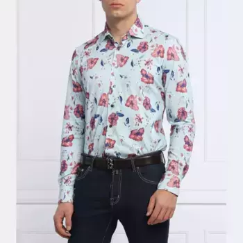 Рубашка узкого кроя Byron Emanuel Berg, синий