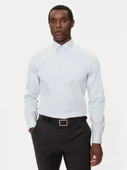 Рубашка узкого кроя Calvin Klein, голубой