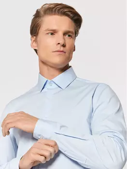 Рубашка узкого кроя Calvin Klein, синий