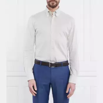 Рубашка узкого кроя Emanuel Berg, бежевый