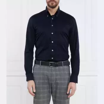 Рубашка узкого кроя Emanuel Berg, синий