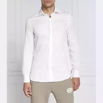 Рубашка узкого кроя Emporio Armani, бежевый