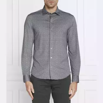 Рубашка узкого кроя Emporio Armani, черный