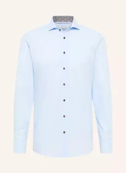 Рубашка узкого кроя Eterna, голубой