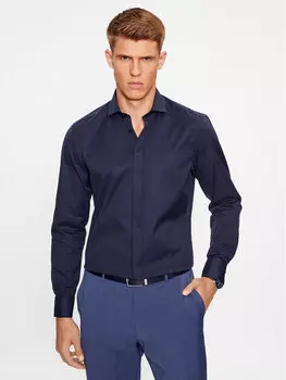 Рубашка узкого кроя Eterna, синий