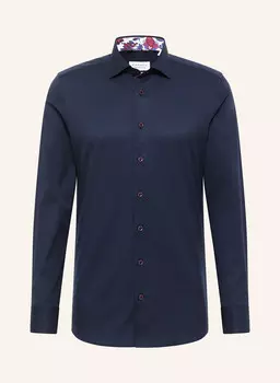 Рубашка узкого кроя Eterna, синий