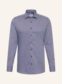 Рубашка узкого кроя Eterna, синий