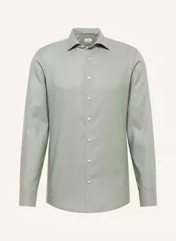 Рубашка узкого кроя Eterna, зеленый