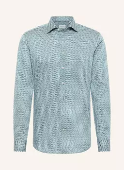 Рубашка узкого кроя Eterna, зеленый