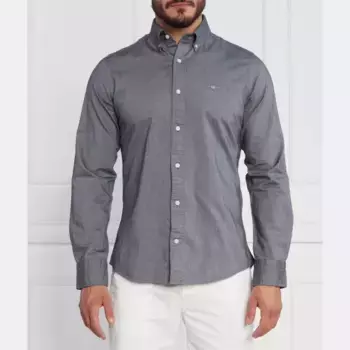 Рубашка узкого кроя Gant, черный