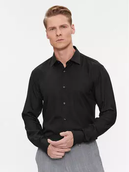 Рубашка узкого кроя Hugo, черный