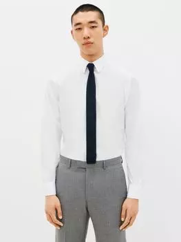 Рубашка узкого кроя из эластичного поплина Kin, белый