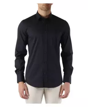 Рубашка узкого кроя из хлопка с логотипом Antony Morato, синий