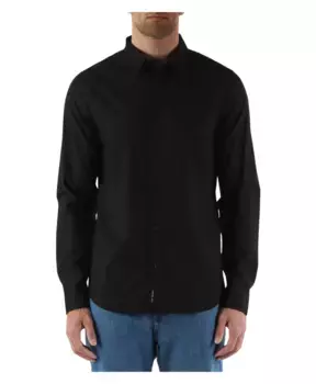 Рубашка узкого кроя из хлопка стрейч Calvin Klein Jeans, черный