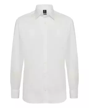 Рубашка узкого кроя из плотного хлопка Boggi Milano, белый