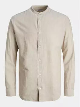 Рубашка узкого кроя Jack&Jones, бежевый