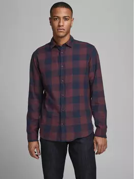 Рубашка узкого кроя Jack&Jones, синий