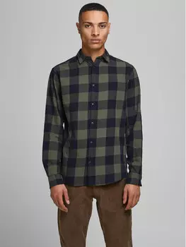 Рубашка узкого кроя Jack&Jones, зеленый
