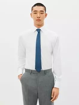 Рубашка узкого кроя John Lewis из твила с двойными манжетами, белая