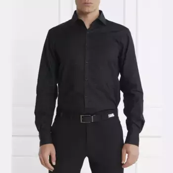 Рубашка узкого кроя Karl Lagerfeld, черный