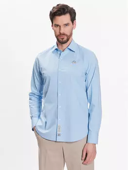 Рубашка узкого кроя La Martina, синий