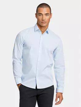 Рубашка узкого кроя Lindbergh, голубой