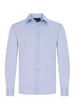 Рубашка узкого кроя на пуговицах Cipo & Baxx, светло-синий