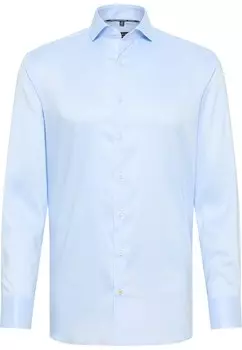 Рубашка узкого кроя на пуговицах Eterna, светло-синий