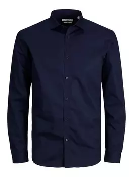 Рубашка узкого кроя на пуговицах JACK & JONES CARDIFF, темно-синий