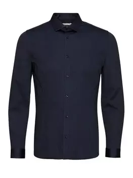 Рубашка узкого кроя на пуговицах JACK & JONES PARMA, ночная синяя
