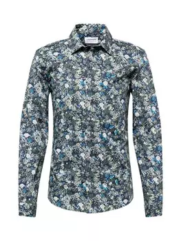 Рубашка узкого кроя на пуговицах Lindbergh, оливковое