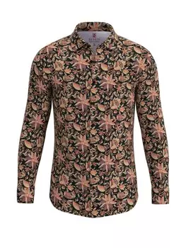 Рубашка узкого кроя на пуговицах Olsen, коричневый