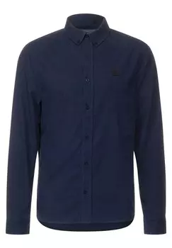 Рубашка узкого кроя на пуговицах Street One MEN, темно-синий