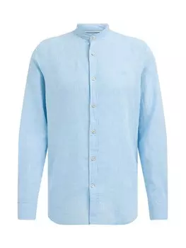 Рубашка узкого кроя на пуговицах We Fashion, светло-синий