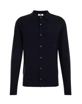 Рубашка узкого кроя на пуговицах We Fashion, ночная синяя