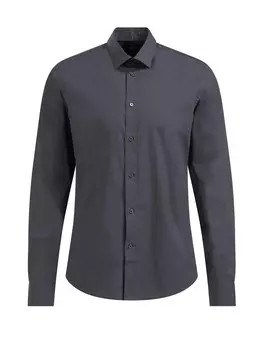 Рубашка узкого кроя на пуговицах We Fashion, антрацит