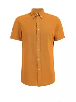 Рубашка узкого кроя на пуговицах We Fashion, коричневый