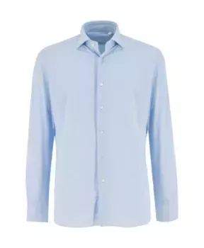 Рубашка узкого кроя No Iron для идеального вида в течение всего дня Xacus, синий