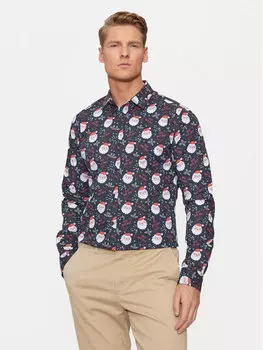 Рубашка узкого кроя Only & Sons, синий