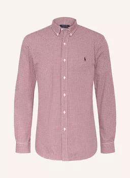 Рубашка узкого кроя POLO RALPH LAUREN, цвет DUNKELROT/WEISS