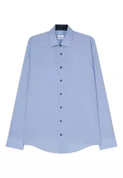 Рубашка узкого кроя с длинными рукавами Seidensticker, синий