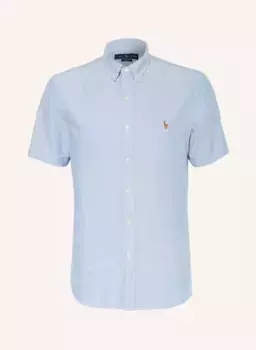 Рубашка узкого кроя с короткими рукавами Polo Ralph Lauren, синий