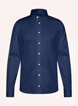 Рубашка узкого кроя с воротником акулы van Laack, белый