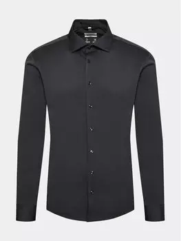 Рубашка узкого кроя Seidensticker, черный