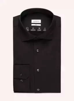 Рубашка узкого кроя Seidensticker, черный