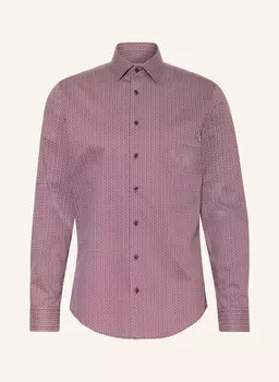 Рубашка узкого кроя seidensticker, цвет DUNKELROT/WEISS
